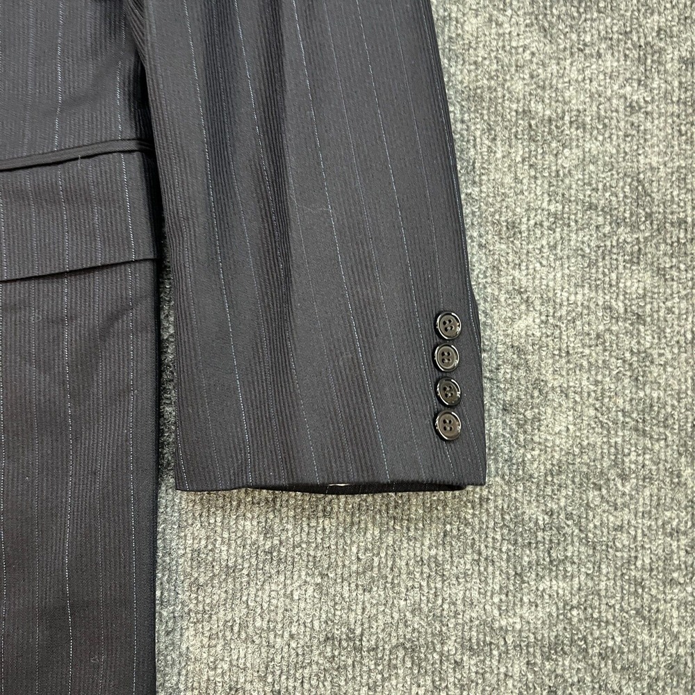 Brioni Nomentano Sport Coat Jacket 42R Navy Dark Blue Pin Striped Wool - Picture 6 of 16